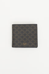 Celine Black & Brown Triomphe Bi-Fold Wallet
