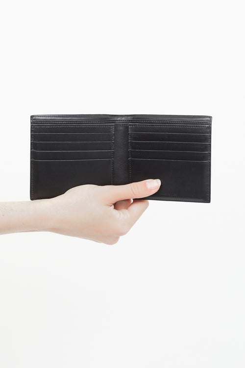 Celine Black & Brown Triomphe Bi-Fold Wallet
