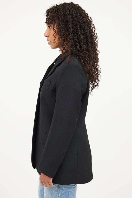 Celine Black Wool Long Sleeve Blazer