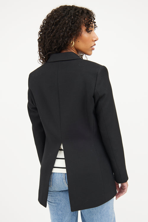 Celine Black Wool Long Sleeve Blazer