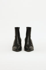 Celine Black Leather Drugstore Chelsea Bootie