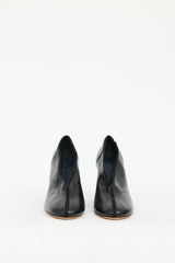 Celine Black & Brown Leather Centre Seam Heel