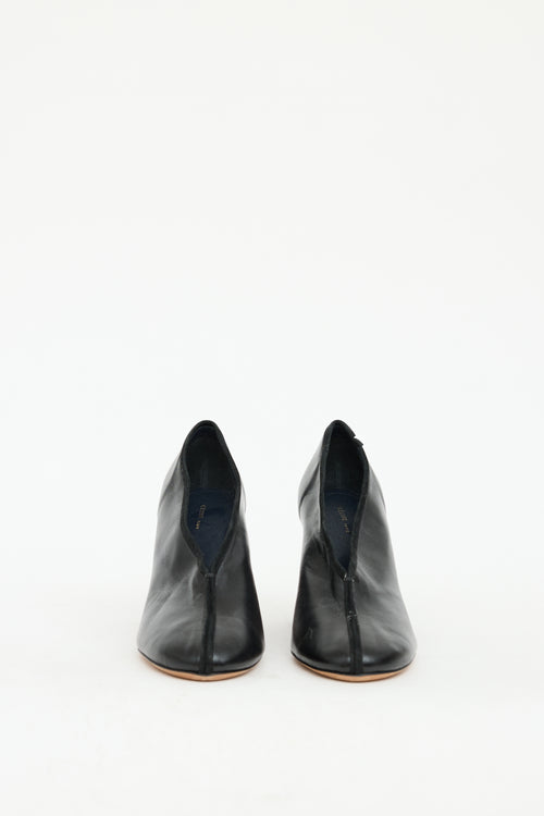 Celine Black & Brown Leather Centre Seam Heel