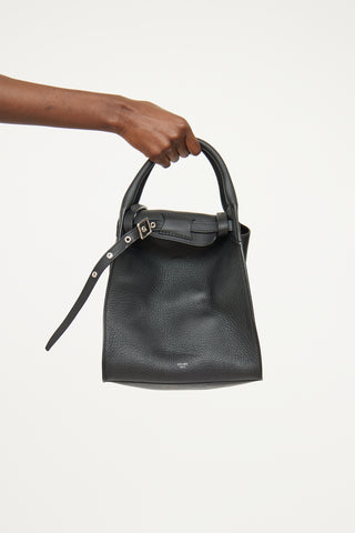 Black Leather Small Big Bag Shoulder Bag