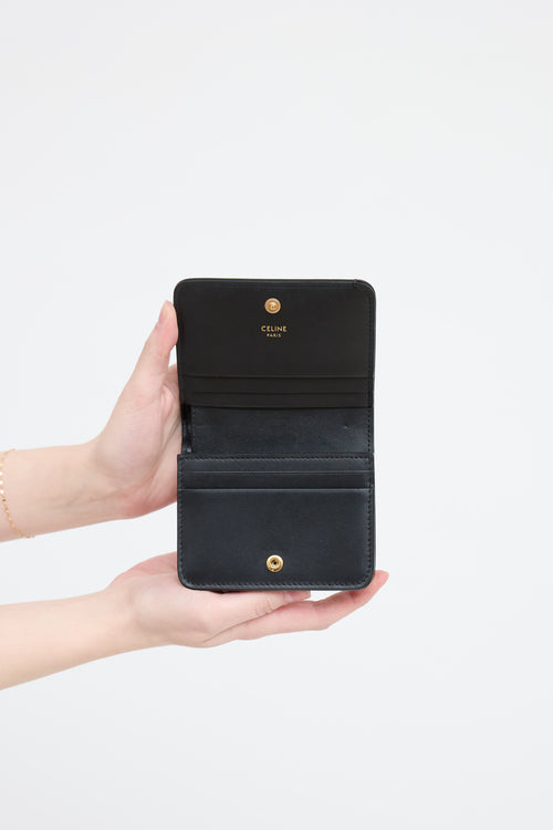 Celine Leather Triomphe Bi-Fold Wallet