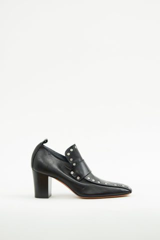 Celine Black Leather Studded Pump