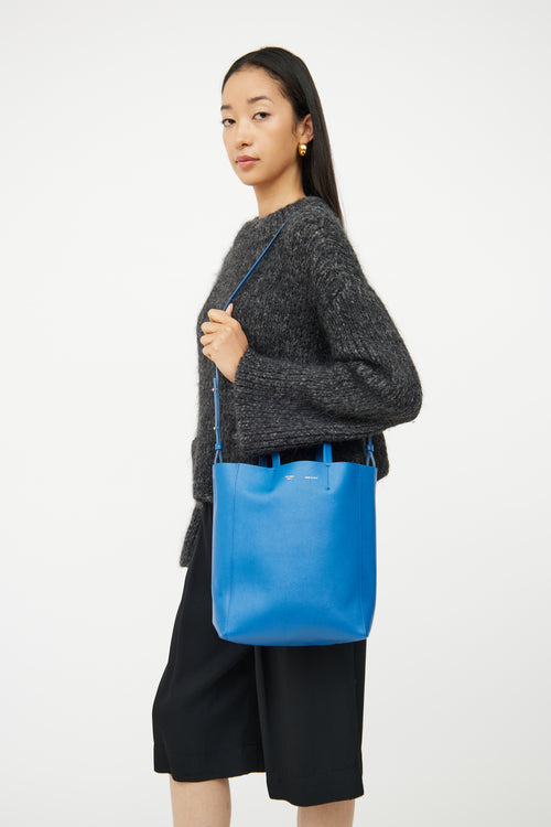 Celine Blue Small Vertical Cabas Bag