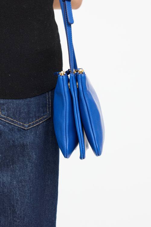 CelineLeather Trio Small Bag