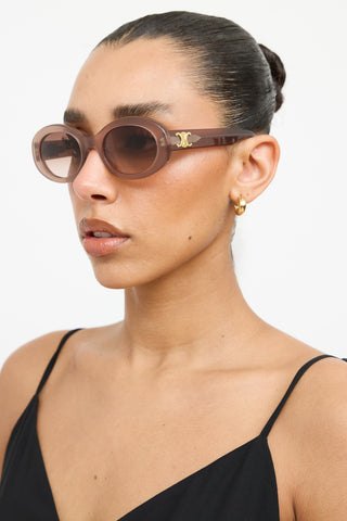 Celine CL40194U Oval Triomphe Sunglasses