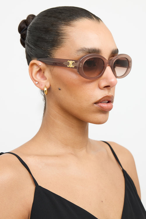 Celine CL40194U Oval Triomphe Sunglasses