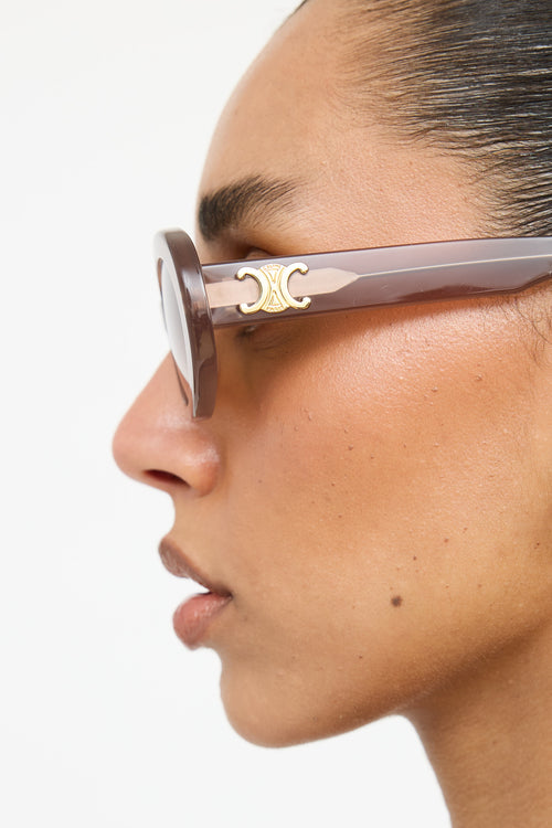 Celine CL40194U Oval Triomphe Sunglasses