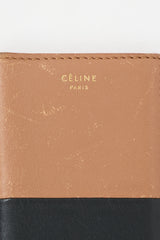Celine Brown & Black Leather Bifold Card Holder