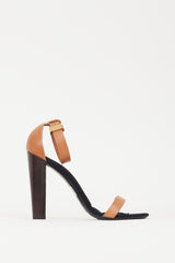 Celine Brown & Black Leather & Suede Heel