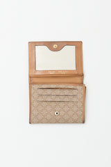 Celine Vintage Brown Canvas Triomphe Monogram Wallet