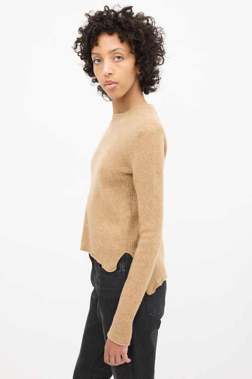 Celine Brown Cashmere Triomphe Sweater