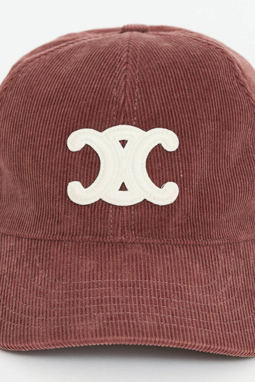 Celine Corduroy Triomphe Cap
