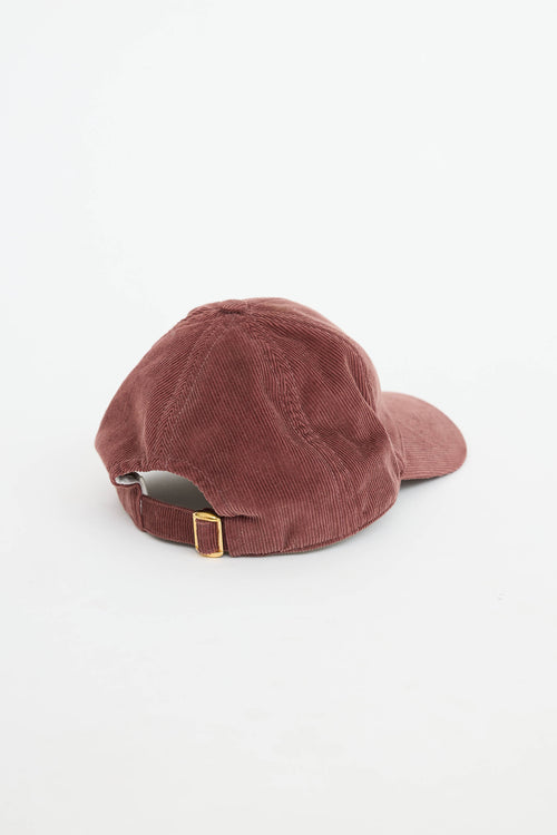 Celine Corduroy Triomphe Cap