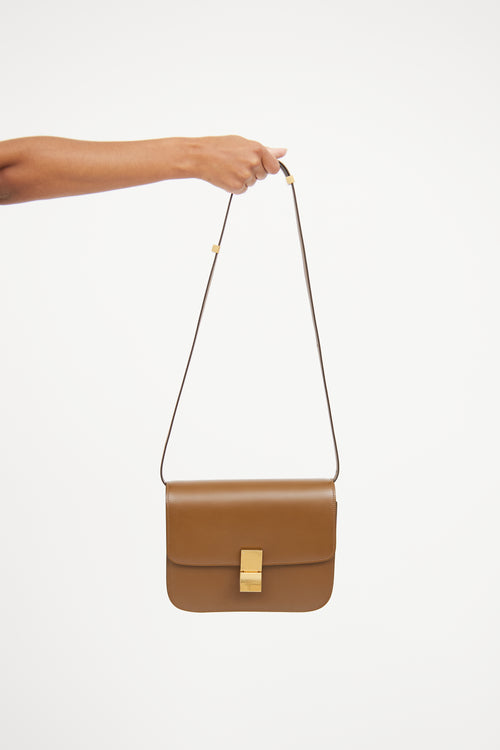 Celine Camel Medium Leather Box Bag