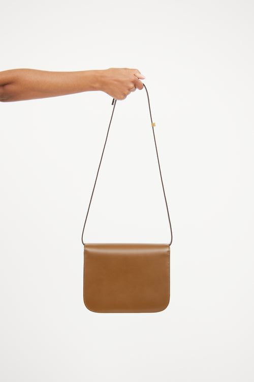 Celine Camel Medium Leather Box Bag