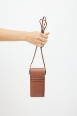 Celine Brown & Gold Leather Pouch