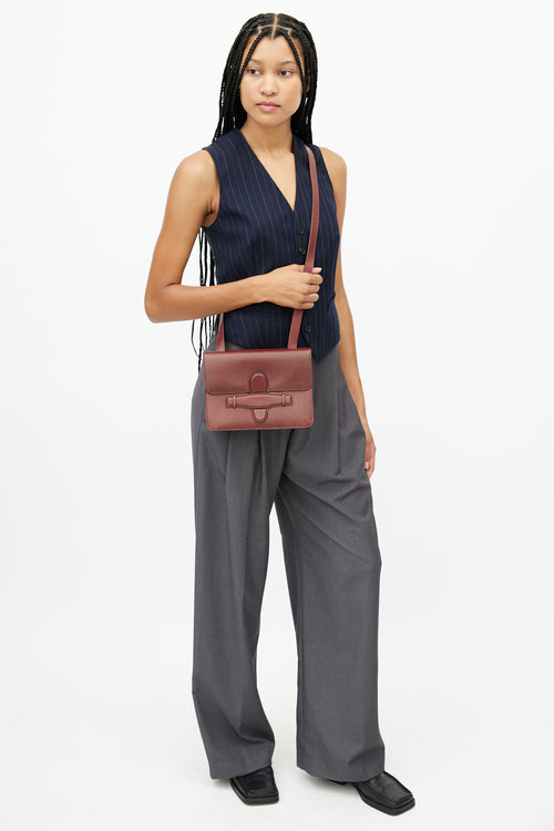 Celine Brown Leather Crossbody Bag
