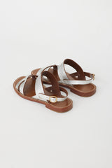 Celine Brown & Silver Strappy Sandal