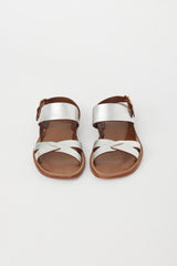 Celine Brown & Silver Strappy Sandal