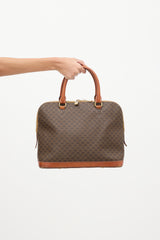 Celine Brown Triomphe Macadam Top Handle Bag