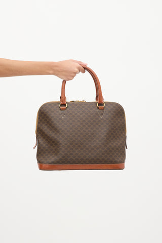 Celine Brown Triomphe Macadam Top Handle Bag