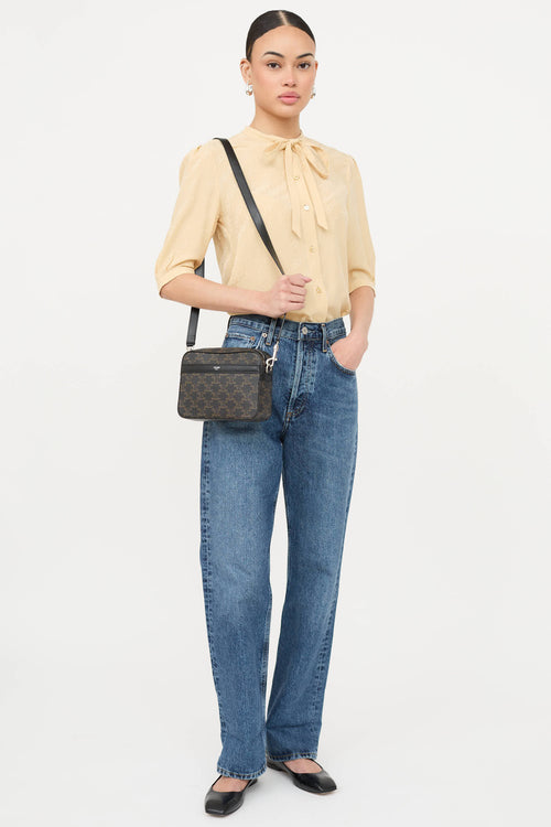 Celine Small Triomphe Monogram Messenger Bag