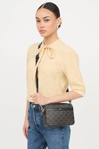 Celine Small Triomphe Monogram Messenger Bag