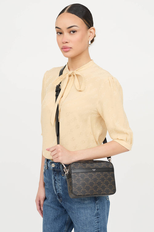 Celine Small Triomphe Monogram Messenger Bag