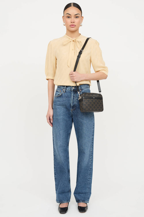 Celine Small Triomphe Monogram Messenger Bag