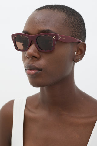 Celine Burgundy CL41396/S Square Sunglasses