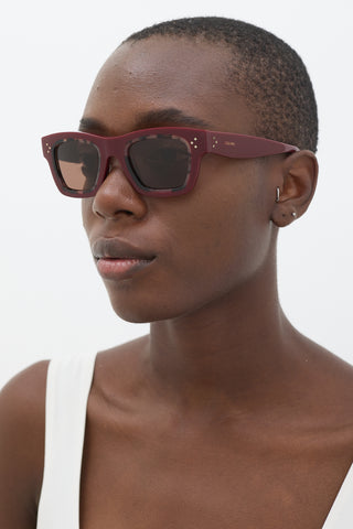 Celine Burgundy CL41396/S Square Sunglasses