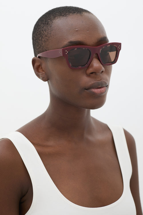 Celine Burgundy CL41396/S Square Sunglasses