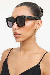 CELINE CL41076/S ブラック Celine Black Acetate Tilda Sunglasses-41076/S | Yoogi's Closet
