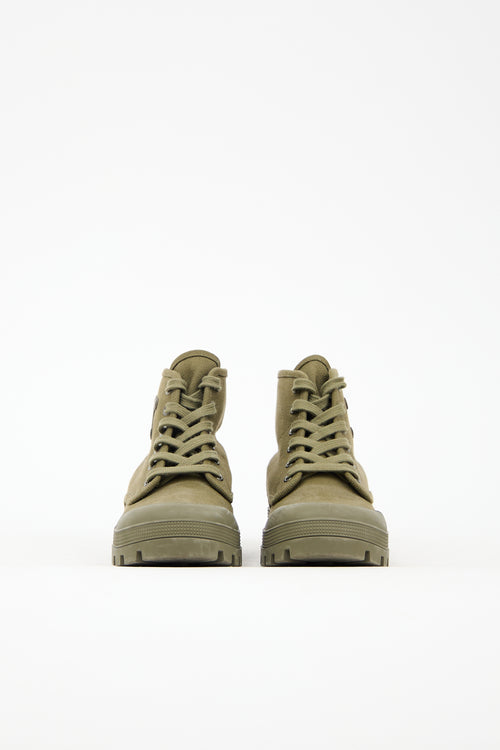 Celine Canvas Patapan Ankle Boot