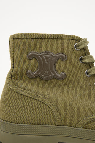 Celine Canvas Patapan Ankle Boot