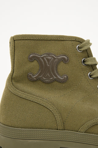 Celine Canvas Patapan Ankle Boot