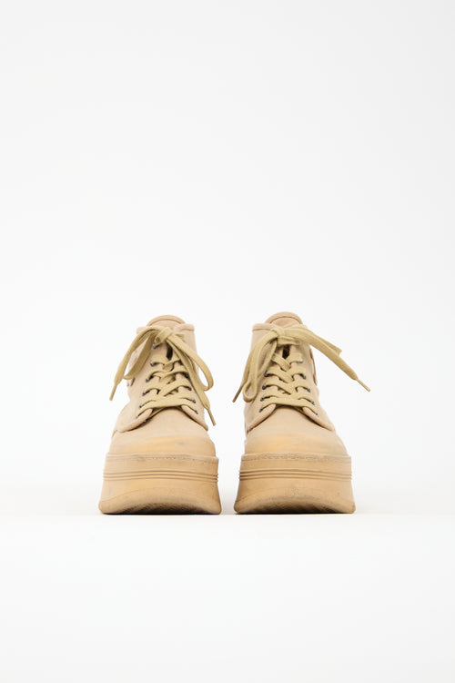 Celine Canvas Patapan Platform Boot