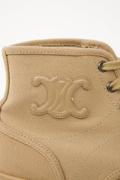 Celine Canvas Patapan Platform Boot