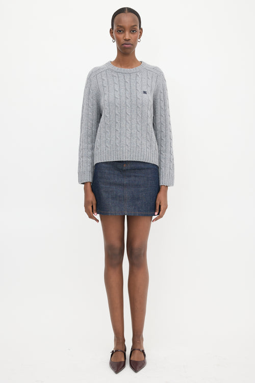 Celine Cashmere Cable Knit Sweater