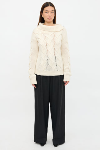 Celine Cashmere Cable Knit Sweater