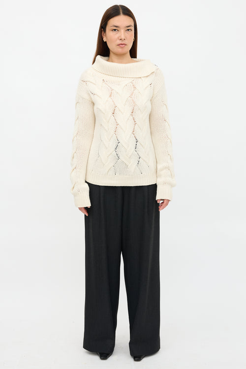 Celine Cashmere Cable Knit Sweater