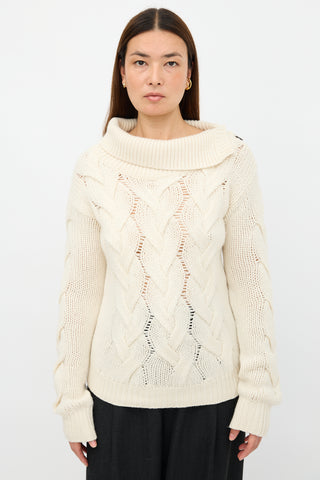 Celine Cashmere Cable Knit Sweater