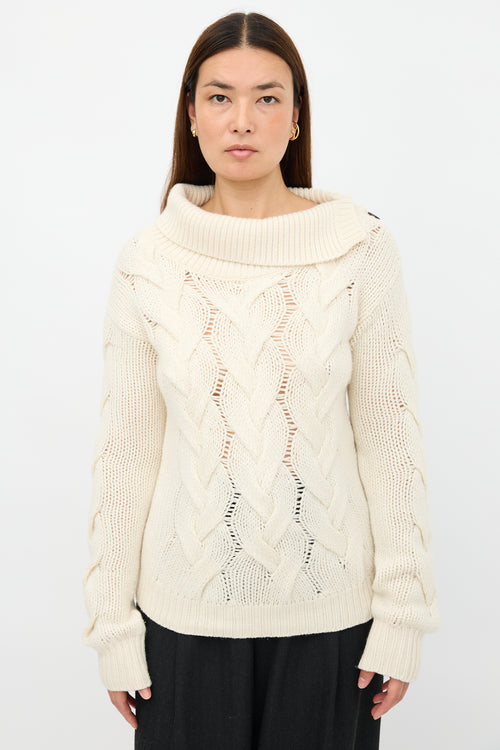Celine Cashmere Cable Knit Sweater