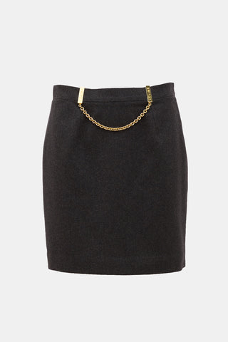 Celine Vintage Wool Chain Link Skirt