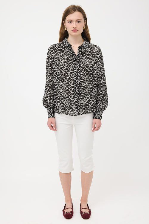Celine Crepe Floral Blouse