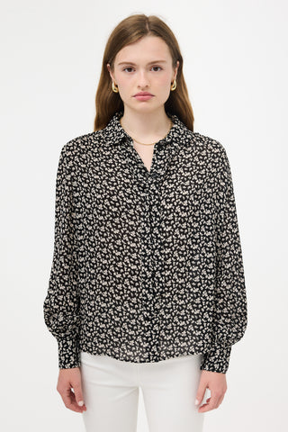 Celine Crepe Floral Blouse
